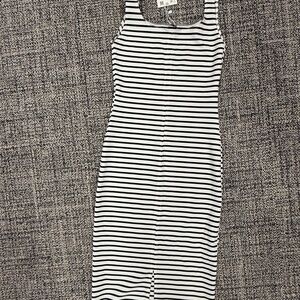 Zara striped midi bodycon dress